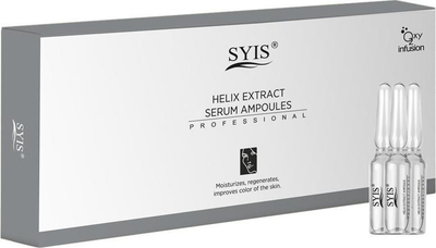 Ampula fytyre Syis Vials, me ekstrakt sekrecioni kërmilli dhe serum propeller, 10x3ml