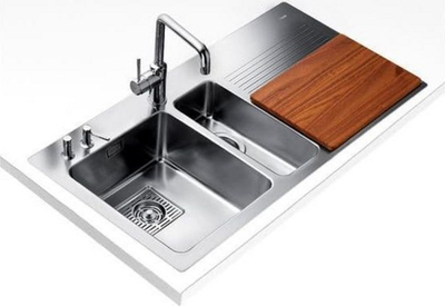 Lavaman çeliku inox Teka, 34 x 38 x 16 cm / 15.5 x 38 x 12 cm