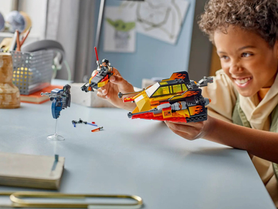 Set ndërtimi LEGO Star Wars 75414 Force Burner Snowspeeder, 7+ vjeç, me minifigura, shumëngjyrësh