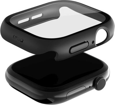 Mbulesë Uniq Nautic për Apple Watch 42mm, mbrojtëse plastike me xham, e zezë