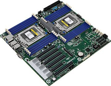 Pllakë amë serveri Asrock ROME2D16-2T, dy soketa SP3, DDR4, jeshile