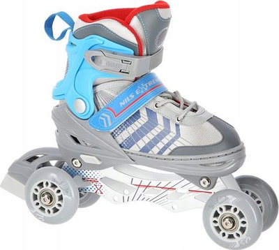 Patina inline Nils Extreme NH18192, 4 në 1, me numra të rregullueshëm 34-38, gri