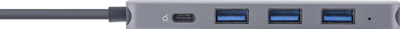 HUB USB InLine USB 3.2 Type-C Multi Hub, 4x USB-A 5Gb/s, PD 87W, argjendtë