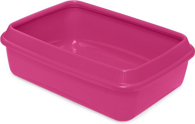 Тоалетна кутија за мачки Sum Plast, 40.3 x 29.8 x 13.5 см, розева