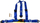 Rrip sigurie sportiv KJS 4-Point, 4 pika, 2", blu