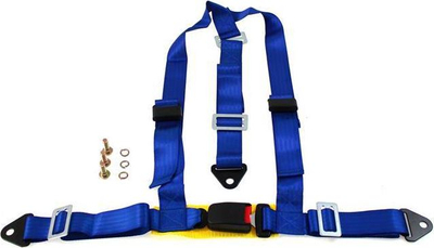 Rrip sigurie sportiv KJS 4-Point, 4 pika, 2", blu