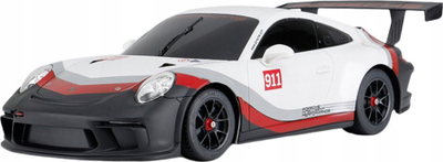 Makinë lodër me telekomandë Rastar Porsche 911 GT3, shkalla 1:18, 38 cm, e bardhë gri