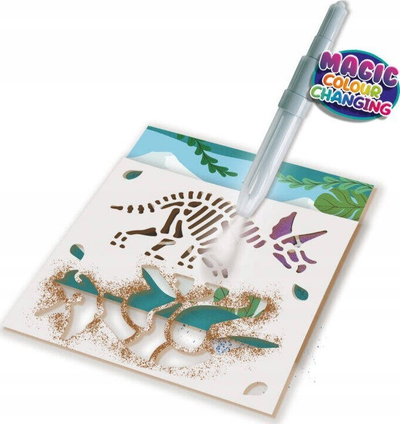 Set vizatimi SES Creative Dinosaurs Magic, airbrush me frymë, stilolapsa që ndërron ngjyrë, shumëngjyrësh