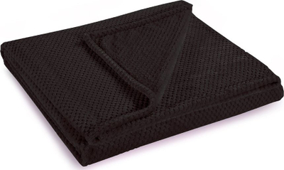 Batanije mikrofibre DecoKing Henry, 70x150cm, me reliev, e zezë