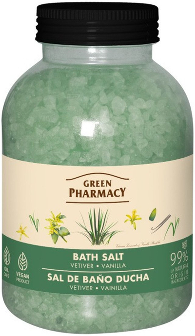 Сол за бања Green Pharmacy со ветивер и ванила, 1 kg