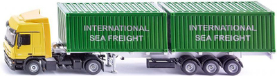Lodër kamion Siku Truck with Container, shkalla 1:50, metal diecast, shumëngjyrësh