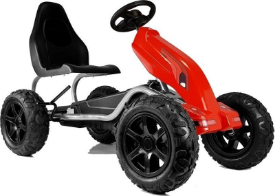 Gokart me pedale Lean Cars Go-Cart B012, fren me dorë, sedilje e rregullueshme, i kuq