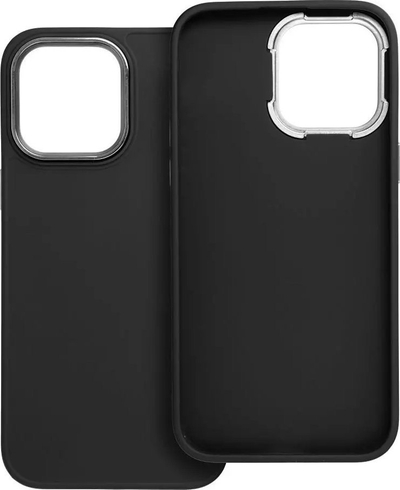 Kapak FRAME për iPhone 14 Pro Max, TPU i butë, kornizë e ngritur te kamera, i zi