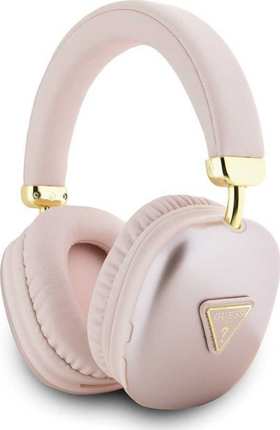 Kufje wireless Guess Leather 4G, Bluetooth 5.3, deri 32 orë bateri, rozë