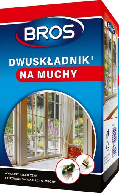 Karrem dy pjesësh kundër mizave BROS, pluhur me hollues, për mrena në shpi e ambiente të mbyllura