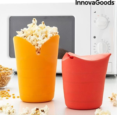 Enë kokoshkash InnovaGoods Popbox, silikoni, e palosshme, set 2 copë