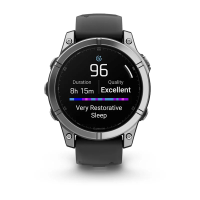 Ora inteligjente Garmin Fenix E AMOLED, 47mm, GPS, çelik inox e zezë