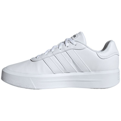 Atlete adidas Court Platform W GV9000 me platformë të lartë, për goca, të bardha