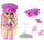 Kukull Barbie Mini Land Fashionista, 3.5 cm, me bazë zemre, shumëngjyrëshe