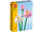 Lodra LEGO Lotus Flowers 40647, set dekorativ, 2 lule dhe 1 syth, roze dhe e bardhë