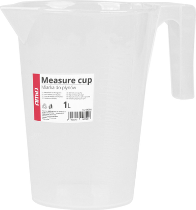 Gotë matëse universale Womax, 1000 ml, plastikë e tejdukshme, transparente