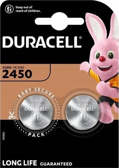 Bateri litiumi Duracell CR2450, 3V, pako me 2 copë
