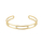 Unazë Rosefield Bamboo Ring JRSB48G-J1248, çelik inox 316L, ngjyrë ari