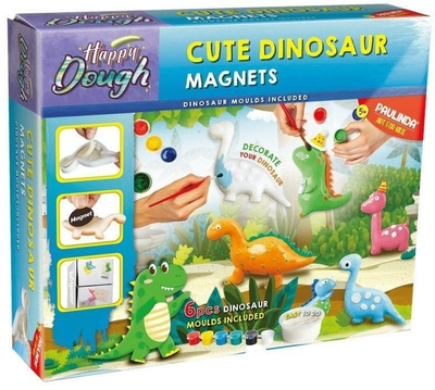 Set kreativ Paulinda Fridge Magnet Making Dino, për fëmijë 5+, shumëngjyrësh