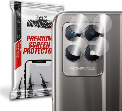 Xham hibrid për kamerë GrizzGlass Realme 8i, set 2 copë, transparent