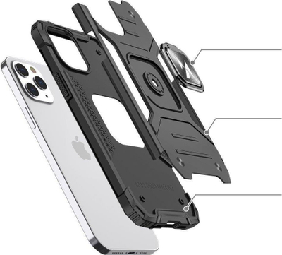 Mbrojtëse telefoni Wozinsky Ring Armor për iPhone 14 Pro, me unazë, blu