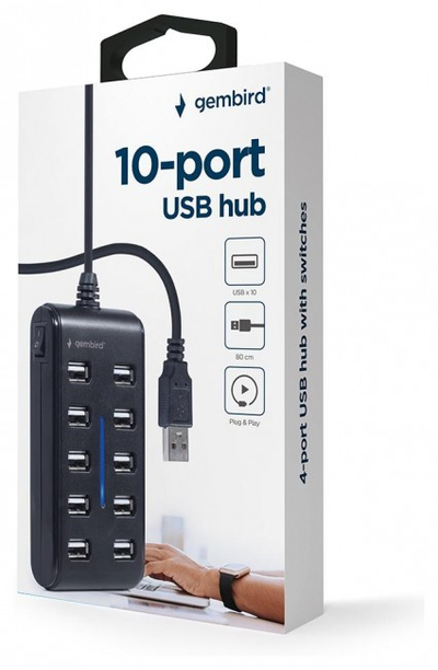 USB Hub Gembird USB 2.0 - 10 x USB 2.0