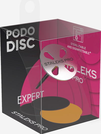 Disk pedikyr Staleks Pododisc Expert M, profesional, metalik, ngjyrë argjendi