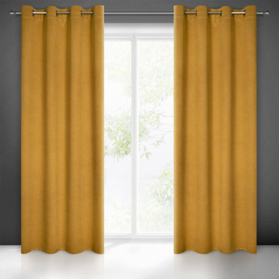 Perde blackout Eurofirany Drape 386927, 140x250cm, poliester, ngjyrë mustardë
