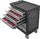 Karrocë veglash Grubber Norton, 6 sirtarë, set 160 copë, e zezë