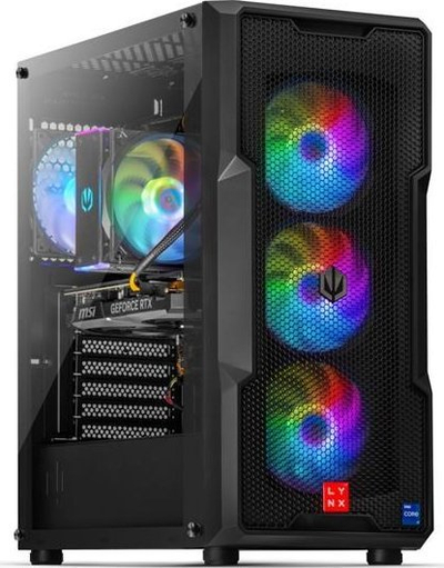 Kompjuter gaming Lynx ProGamer 2024, Intel Core i5 13400F, RTX 4060 Ti, 16GB RAM, 1TB SSD, i zi