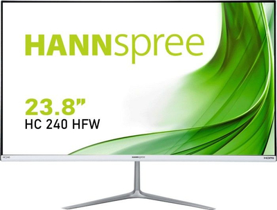Monitor Hannspree HC240HFW, 23.8", Full HD, argjend-bardhë