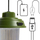 Lampë kampingu Redcliffs Camping, LED 1W, rikarikues me USB, jeshile