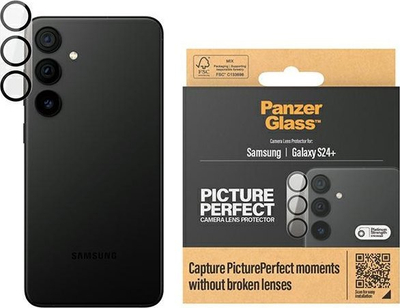 Mbrojtës kamere PanzerGlass PicturePerfect Samsung Galaxy S24 Plus, xham i fortë, i zi