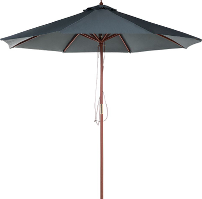 Çadër kopshti Beliani Toscana, diametër 270 cm, mbrojtje UV, gri e errët