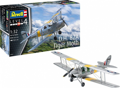 Model plastik avion Revell D.H. 82A Tiger Moth, shkalla 1/32