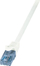 Kabllo patchcord LogiLink RJ-45, Cat. 6a, U/UTP, 3m, e bardhë
