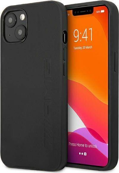 Kapak telefoni Mercedes AMG Petronas F1 Team AMG AMHCP13SDOLBK, për iPhone 13 mini 5.4\", hardcase me lëkurë, i zi