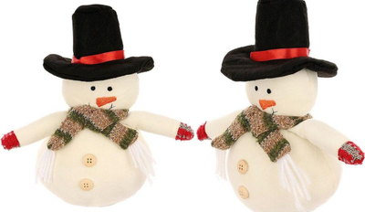 Dekor Krishtlindjesh Saska Garden Snowman 13814455, bareshkë bore dekorative, shumëngjyrësh
