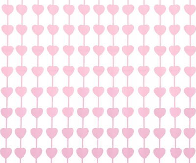 Perde zbukuruese Go Party Macaron Hearts, me zemra pastel, 100x200 cm, shumëngjyrëshe