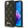 Футрола за телефон Guess Peony Script Logo MagSafe за iPhone 16E 6.1", еколошка кожа, црна