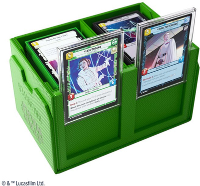 Kuti kartash Gamegenic Star Wars Unlimited Double Deck Pod, për 2 deck, jeshile