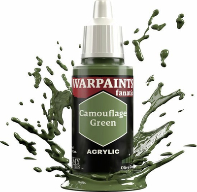 Ngjyrë akrilike The Army Painter Warpaints Fanatic Camouflage Green WP3069P, 18ml, jeshile kamuflazh