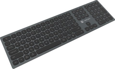 Tastierë wireless Natec Dolphin NKL-1977, Bluetooth, USB 2.4 GHz, gri