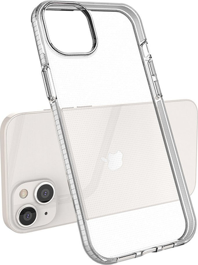 Kapotë telefoni Hurtel Spring Case iPhone 14 Plus, silikoni, me kornizë, blu e çelët