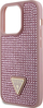 Husë telefoni Guess GUHCP14LHDGTPP për iPhone 14 Pro, hardcase me rhinestone, rozë